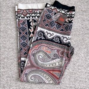 Etro Patterned Paisley and Geometric Print Silk Pants Size 44